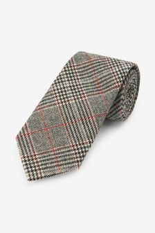 Brown Check Regular Textured Tie (T98662) | $31