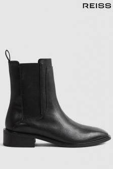 Reiss Black Willow Leather Chelsea Boots (T99392) | €301