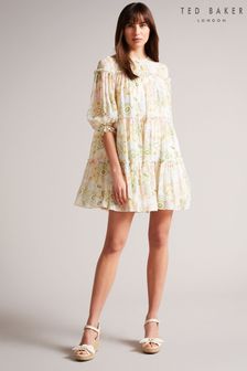 Ted Baker Bellona White Tiered Trapeze Mini Dress (T99491) | 104 €