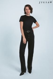 أسود - Jigsaw Delmont Jeans (T99799) | 499 د.إ