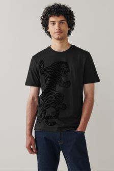 Black Tiger Regular Fit Graphic T-Shirt (T99883) | 26 €