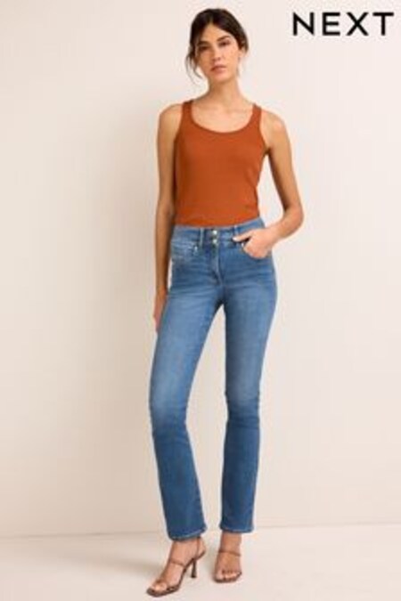 Denim azul medio - Vaqueros boot-cut realzadores y slim (TJ5051) | 50 €