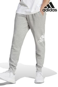 adidas Grey Sportswear Essentials French Terry Tapered Cuff Logo Joggers (TV2265) | AED207