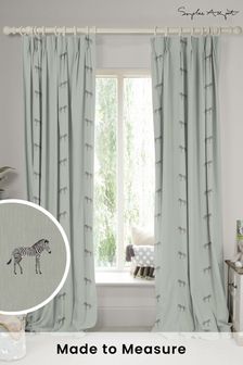 Sophie Allport Grey Zebra Made To Measure 100% Cotton Curtains (U00125) | €142