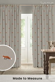 Sophie Allport Natural Foxes Made To Measure 100% Cotton Curtains (U00138) | €142