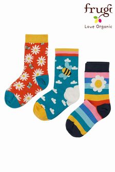 Frugi Organic Super Soft Socks 3 Pack (U00470) | $21