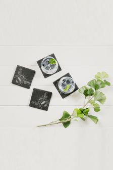 The Just Slate Company 4er-Set Untersetzer mit Bienenmotiven (U00683) | 38 €