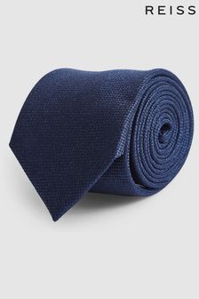 Reiss Dark Blue Ceremony Textured Silk Tie (U00835) | $79