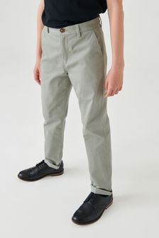 Sage Green Regular Fit Stretch Chino Trousers (3-17yrs) (U00928) | $20 - $29