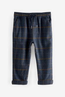 Navy Blue Pull-On Check Trousers (3mths-7yrs) (U01096) | 11 € - 14 €
