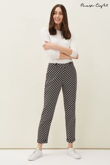 Phase Eight Natural Ryleigh Geometric Print Tapered Trousers (U01378) | 42 €