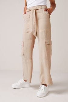 Широкие брюки карго с поясом (U01595) | €14