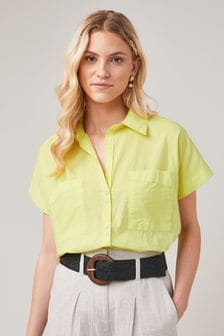 Yellow Short Sleeve Shirt (U01824) | 45 zł