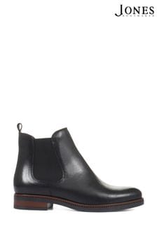 Jones Bootmaker Women's Black Carlotta Leather Chelsea Boots (U02052) | ₪ 578