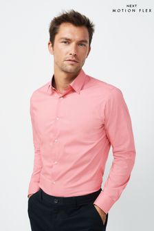 Dusky Pink Slim Fit Single Cuff Motionflex Shirt (U02354) | 36 €
