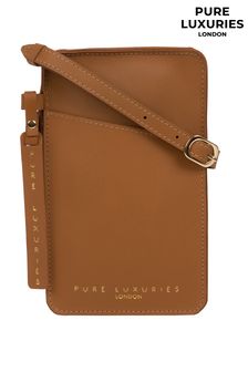 Pure Luxuries London Cambourne Vegetable Tanned Leather Cross-Body Phone Bag