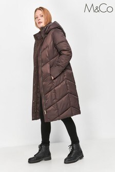 M&Co Brown Padded Duvet Coat (U02965) | $132