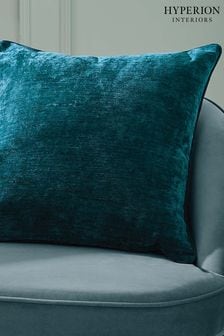Hyperion Rich Teal Blue Selene Luxury Chenille Piped Cushion (U03046) | ₪ 111