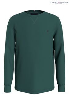 T-shirt Tommy Hilfiger vert à manches longues et style universitaire (U03234) | €34 - €41