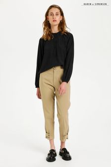 Karen By Simonsen Khaki Brown Aloa Casual Fit Trousers (U03394) | €56