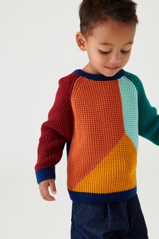 Multicoloured Textured Knit Jumper (3mths-7yrs) (U03500) | $22 - $26