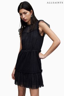 AllSaints Black Perri Dress (U03775) | SGD 327