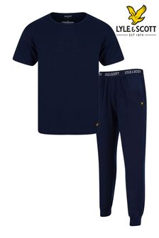 Lyle & Scott Maddox Blue Premium Loungewear Set (U03823) | $69