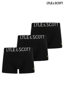Lyle And Scott Black Daniel Premium Underwear Trunks 3 Pack