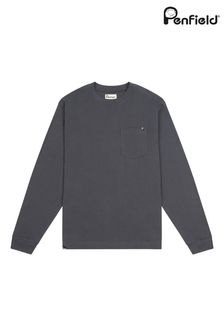 Penfield Grey Chest Pocket Long-Sleeved T-Shirt
