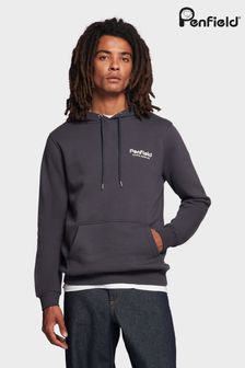 Penfield Grey Hudson Script Hooded Sweatshirt