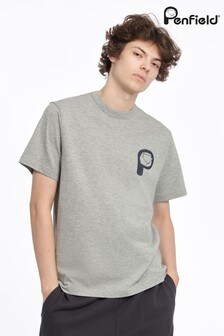 Penfield Mens Grey Bear Chest T-Shirt