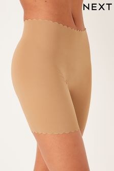 Nude Short Scallop Tummy Control & Thigh Smoothing Briefs (U04083) | $30