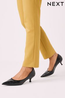 Black Regular/Wide Fit Forever Comfort® Kitten Heel Court Shoes (U04164) | €15