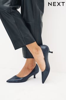 Navy Regular/Wide Fit Forever Comfort® Kitten Heel Court Shoes (U04166) | €14