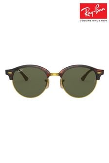 Ray-Ban Clubround Brown Sunglasses (U04364) | $261