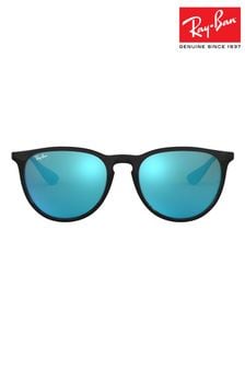 Schwarz/Blau/Verspiegelte Gläser - Ray-Ban® Erika Sonnenbrille (U04374) | 232 €