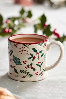 Natural Holly Christmas Mug (U04533) | kr80