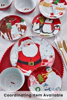 Red Santa & Friends Dinnerware 12 Piece Dinner Set (U04578) | €48