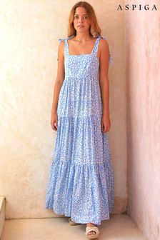 Vestido largo azul Tabitha de Aspig (U04592) | 160 €