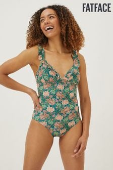 FatFace Green Paradise Frill Swimsuit (U04604) | €25