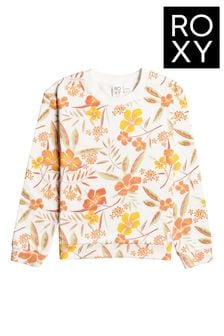 Roxy Mädchen Off To The Beach Sweatshirt, Creme (U04823) | 23 €