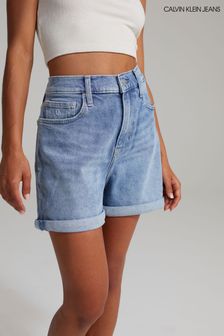 מכנסיים קצרים Mom של Calvin Klein Jeans בכחול (U06034) | ‏279 ₪