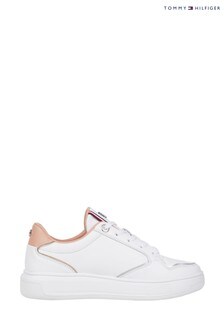 Tommy Hilfiger White Elevated Cupsole Sneakers