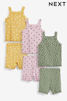 Multi Effortless 3 Pack Rib Cami Pyjamas (9mths-8yrs) (U06553) | $44 - $55