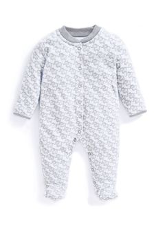 JoJo Maman Bébé Little Elephant Cotton Baby Sleepsuit