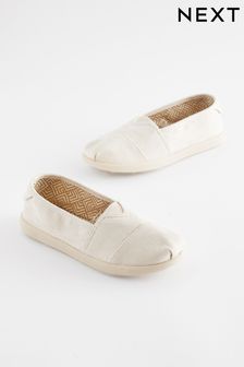 Neutral Canvas Slip-Ons Shoes (U08190) | AED56 - AED70