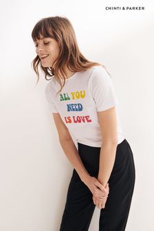 Chinti & Parker White All You Need Is Love T-Shirt (U08448) | 87 €