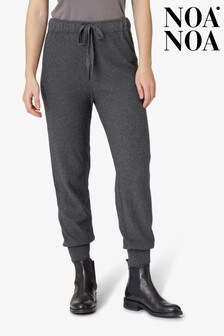 Noa Noa Grey Cotton Cashmere Knit Trousers (U08563) | €63