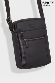 أسود - حقيبة ماسنجر قماش وجلد صغيرة Grantham من Osprey London (U08692) | 414 ر.س