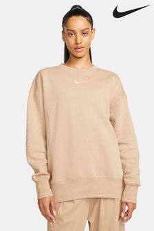 Nike Beige Oversized Mini Swoosh Sweatshirt (U09353) | 84 €
